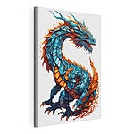 Tableaux Dragon bleu et orange