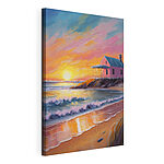 Tableaux Peinture d'une maison sur une plage