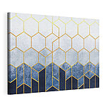 Tableaux Motif d'hexagones bleus et blancs