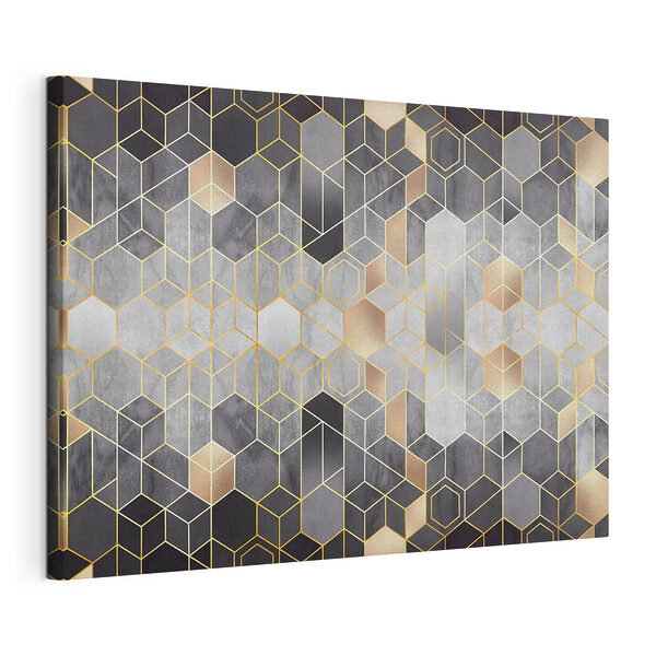 Harmonie hexagonale en monochrome Tableaux Harmonie hexagonale en monochrome