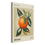 Tableaux Fruit orange avec des feuilles d'un vert éclatant