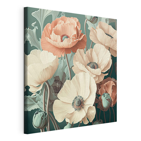 Tableaux Des coquelicots en fleurs dans des tons pastels