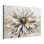 Tableaux Fleur blanche avec effet d'éclaboussure artistique