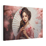 Tableaux Femme avec un parasol parmi des fleurs