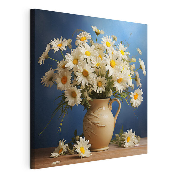 Tableaux Marguerites dans un élégant vase en céramique