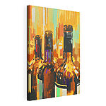 Tableaux Bouteilles de peinture abstraite aux couleurs vives
