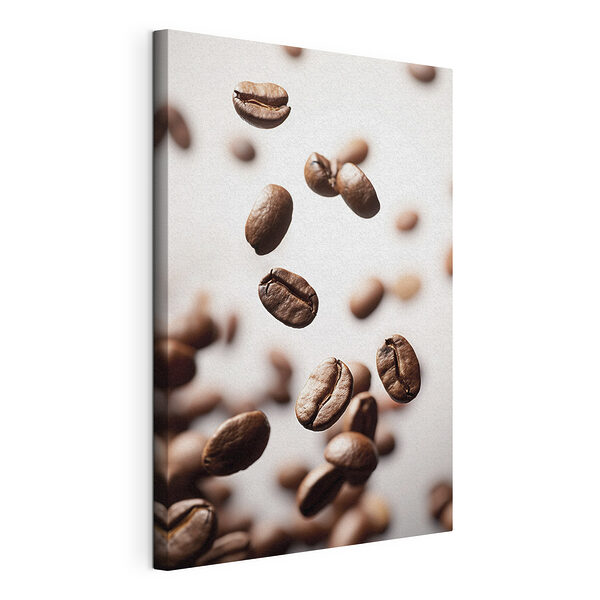 Tableaux Grains de café flottants en mouvement