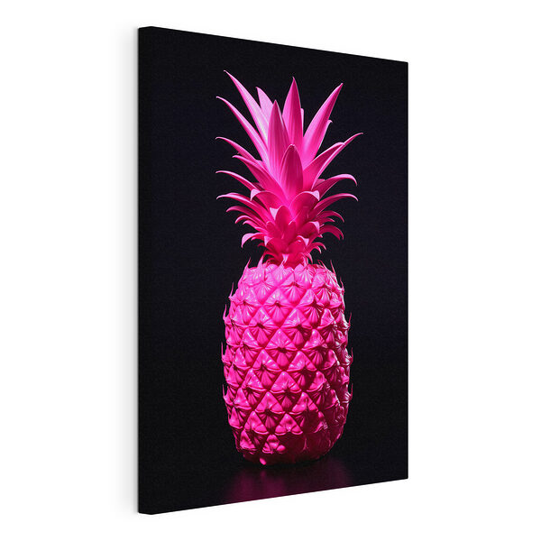 Ananas rose vif sur fond noir Tableaux Ananas rose vif sur fond noir
