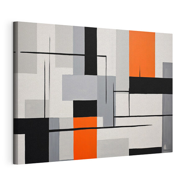 Tableaux Objet rectangulaire rouge avec un point noir