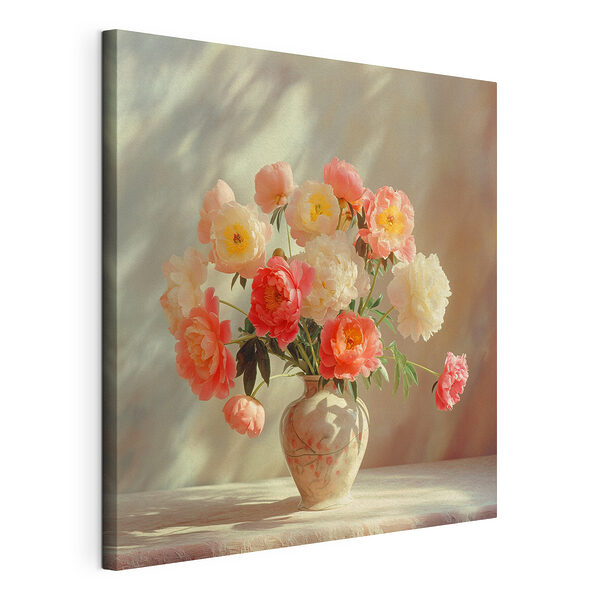 Vase avec des fleurs printanières vibrantes Tableaux Vase avec des fleurs printanières vibrantes