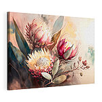 Tableaux Des fleurs vibrantes dans une harmonie d'aquarelle