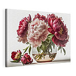 Tableaux Pivoines vibrantes dans un vase en verre