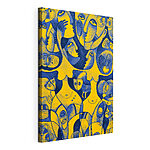 Tableaux Spirale jaune et bleue