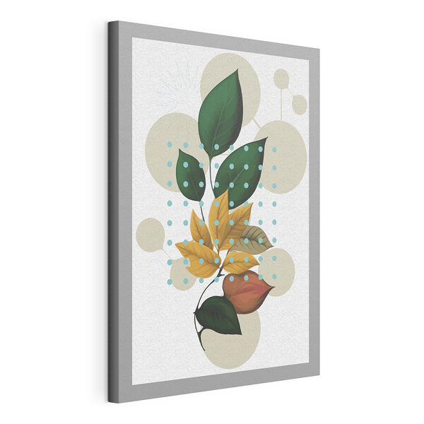 Tableaux Feuilles avec motif en pointillés