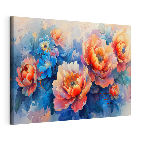 Des fleurs vibrantes dans des tons d'aquarelle Tableaux Des fleurs vibrantes dans des tons d'aquarelle