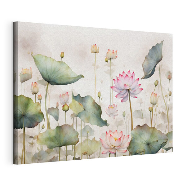 Tableaux Fleurs de lotus au milieu d'une nature apaisante