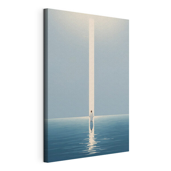 Tableaux Homme portant une robe blanche