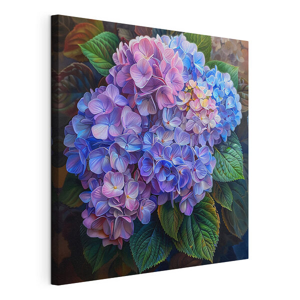 Hortensias vibrants avec des feuilles vertes luxuriantes Tableaux Hortensias vibrants avec des feuilles vertes luxuriantes