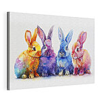Tableaux Groupe de lapins colorés
