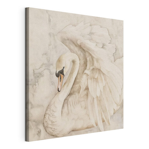 Tableaux Un cygne gracieux aux couleurs douces