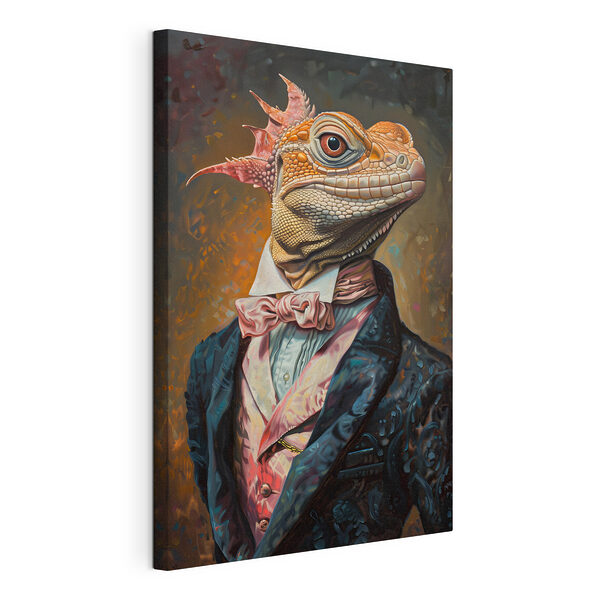 Tableaux Lézard en tenue élégante
