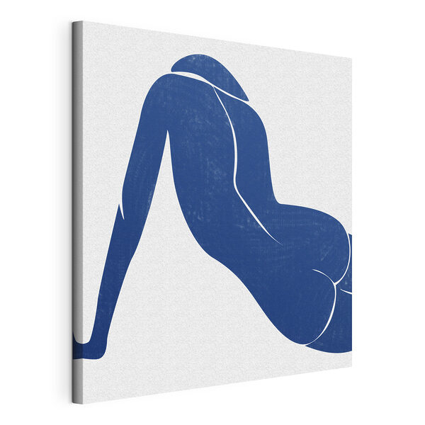 Dessin bleu d'une femme Tableaux Dessin bleu d'une femme