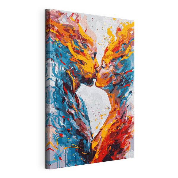 Homme et femme s'embrassant Tableaux Homme et femme s'embrassant