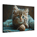 Tableaux Chaton jouant avec une pelote de laine