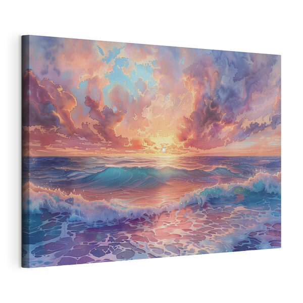 Peinture d'une plage avec des vagues Tableaux Peinture d'une plage avec des vagues