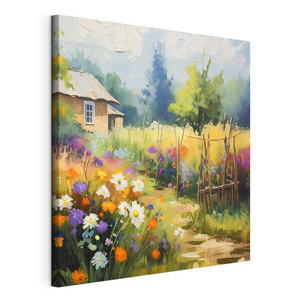 Tableaux Des fleurs de jardin dans des teintes vibrantes
