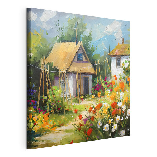 Tableaux Fleur blanche avec un centre jaune