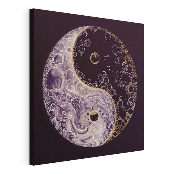 Symbole du Yin et du Yang avec des bulles Tableaux Symbole du Yin et du Yang avec des bulles
