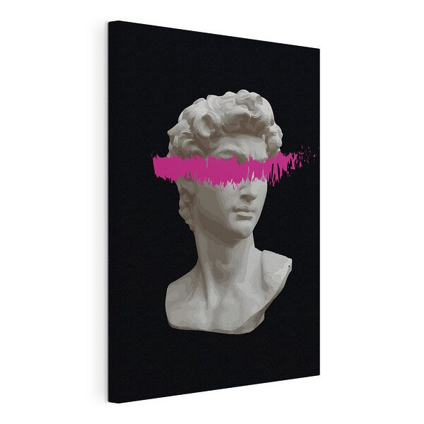 Tableaux Statue d'une femme aux cheveux roses