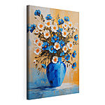 Tableaux Peinture de fleurs dans un vase bleu