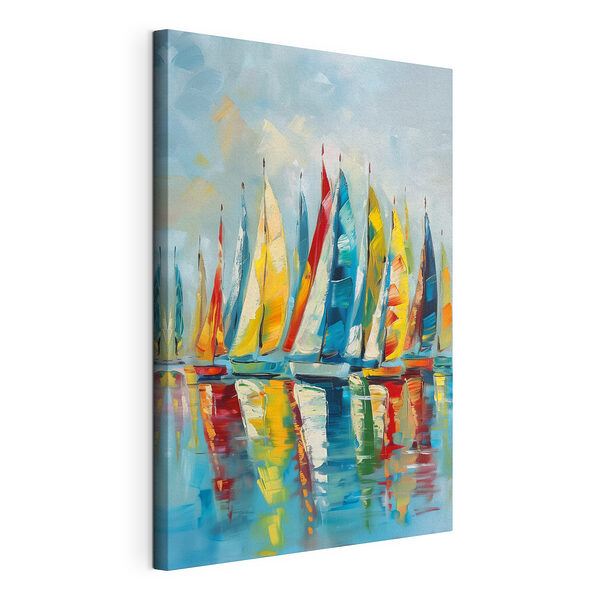 Des voiles colorées sur une mer calme Tableaux Des voiles colorées sur une mer calme