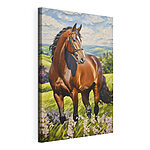 Tableaux Un cheval majestueux dans une prairie vibrante