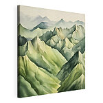 Tableaux Peinture aquarelle rêveuse d'un paysage de montagne