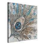 Tableaux Plume de paon aux teintes vibrantes