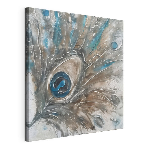 Tableaux Plume de paon aux teintes vibrantes