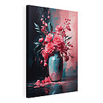 Tableaux Bouquet vibrant dans un vase turquoise