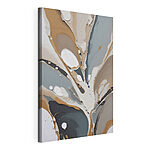 Tableaux Tourbillon de peinture abstraite dans des tons terreux