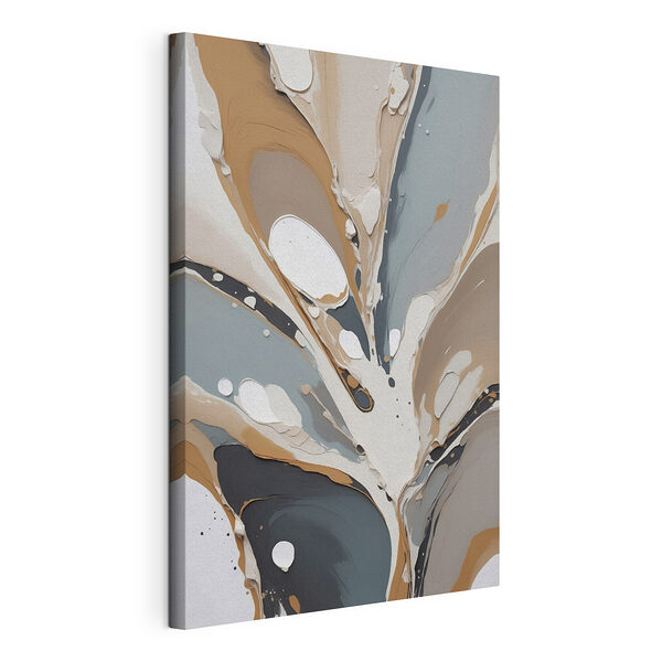 Tableaux Tourbillon de peinture abstraite dans des tons terreux