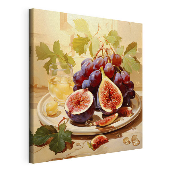 Assiette de figues et de raisins Tableaux Assiette de figues et de raisins