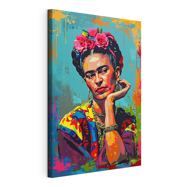 Peinture d'une femme avec des fleurs dans les cheveux Tableaux Peinture d'une femme avec des fleurs dans les cheveux