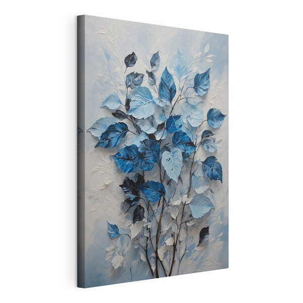 Tableaux Peinture de feuilles bleues