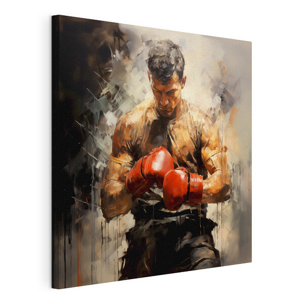 Homme portant des gants de boxe Tableaux Homme portant des gants de boxe