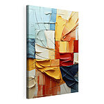 Tableaux Des blocs de peinture abstraite vibrante fusionnent