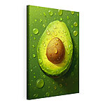 Tableaux Moitié d'avocat avec gouttes brillantes