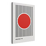 Tableaux Cercle rouge avec bandes noires et blanches