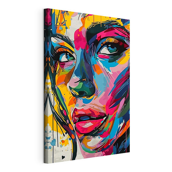 Visage coloré d'une femme Tableaux Visage coloré d'une femme
